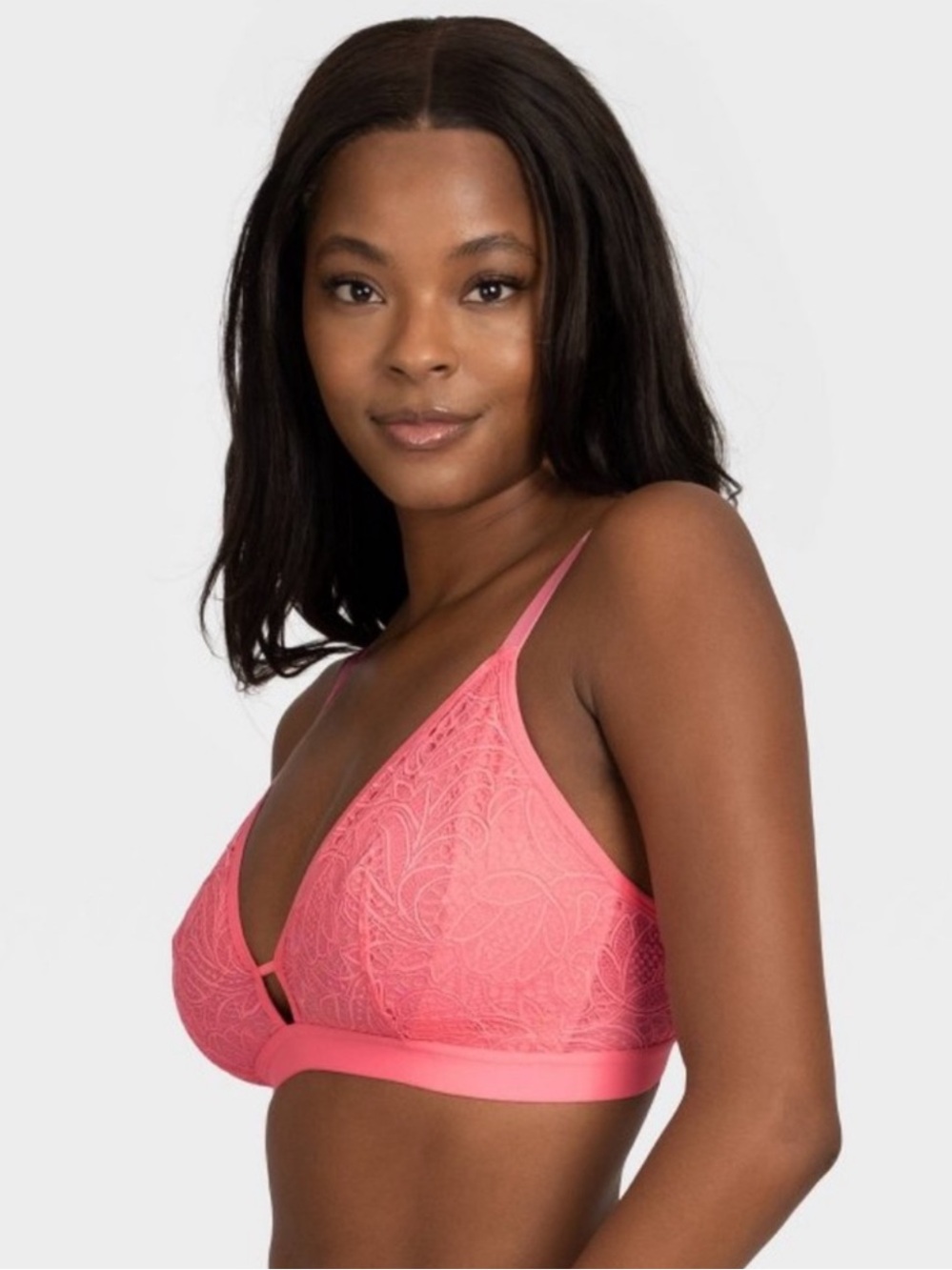 All You Lively Women's Lace Bralette - Pink - Size 3